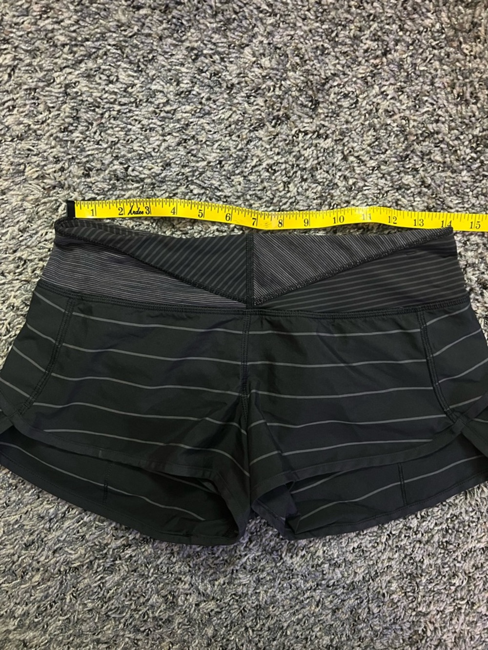 lululemon athletica Black Striped Performance Shorts